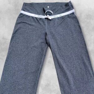 Lululemon Wide Leg Pants Adjustable Drawstring Back Zip Pocket Gray Women's US 6
